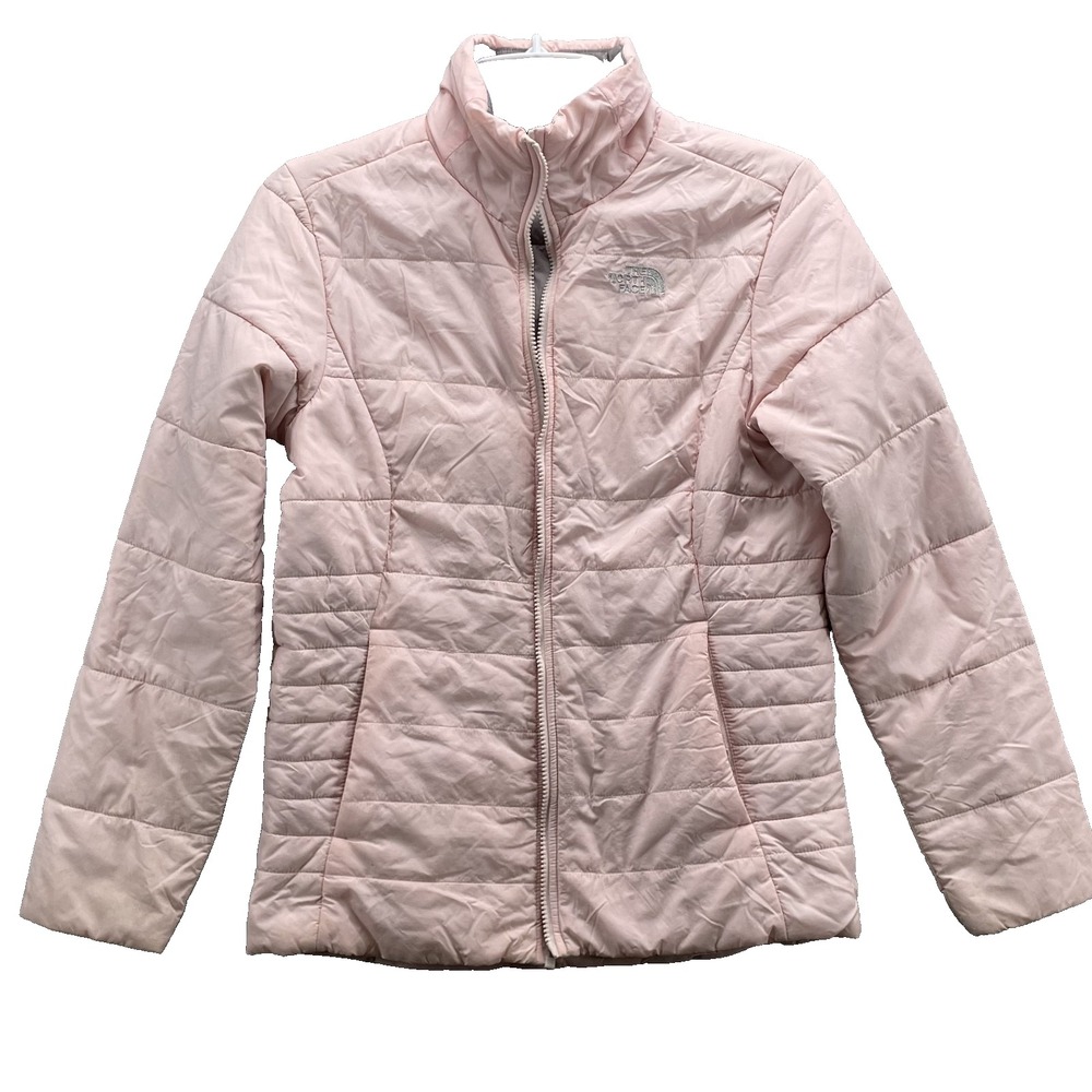North Face Puffer Jacket Girls' XL Light Pink Insulated Quilt Winter Snow Hiking